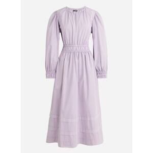 J.Crew Long-Sleeve Smocked Waist Maxi Dress Lightweight Chino Pockets Size XXL